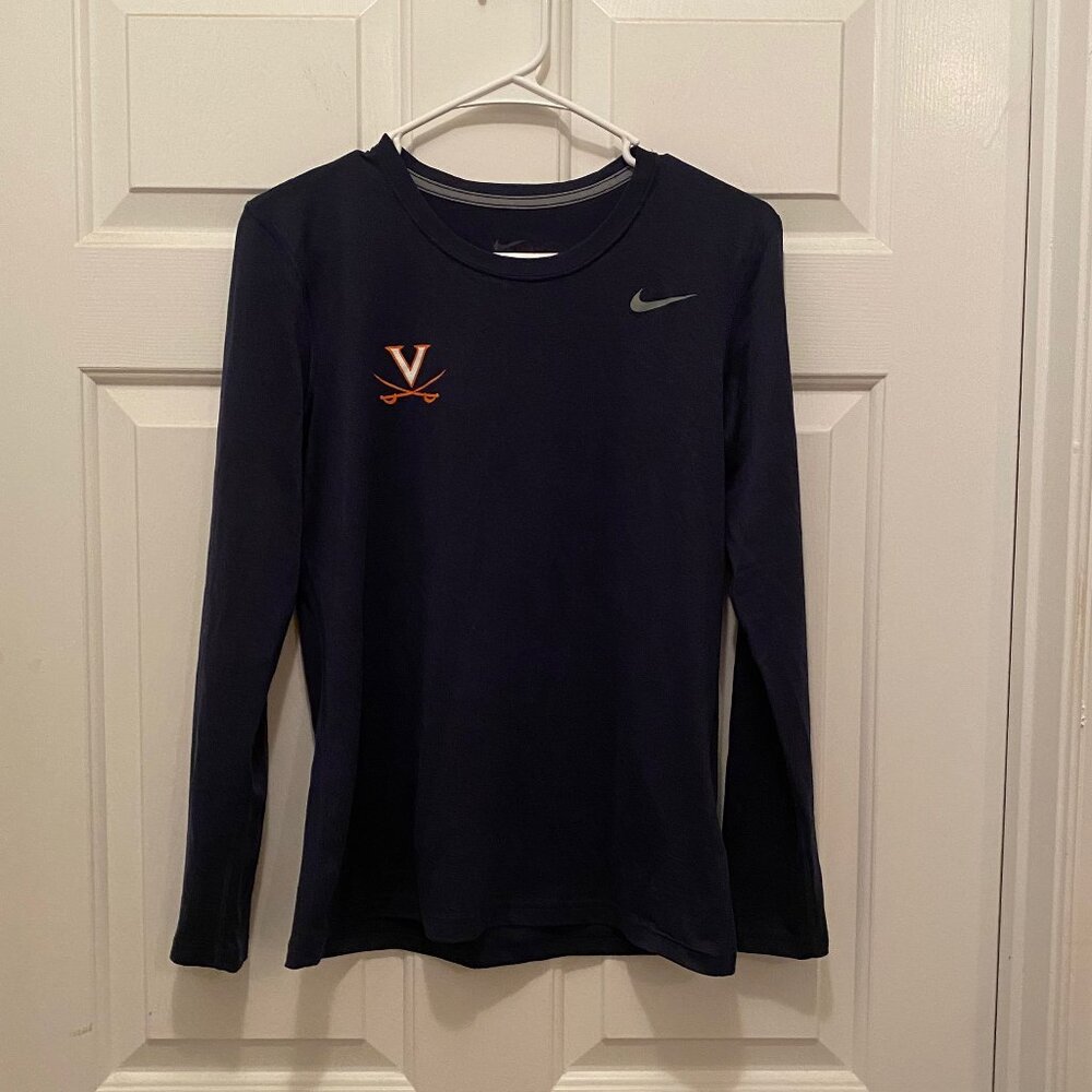 Virginia UVA Cavaliers Women's Golf Team Issued Nike Dri-Fit Blue T-Shirt Medium